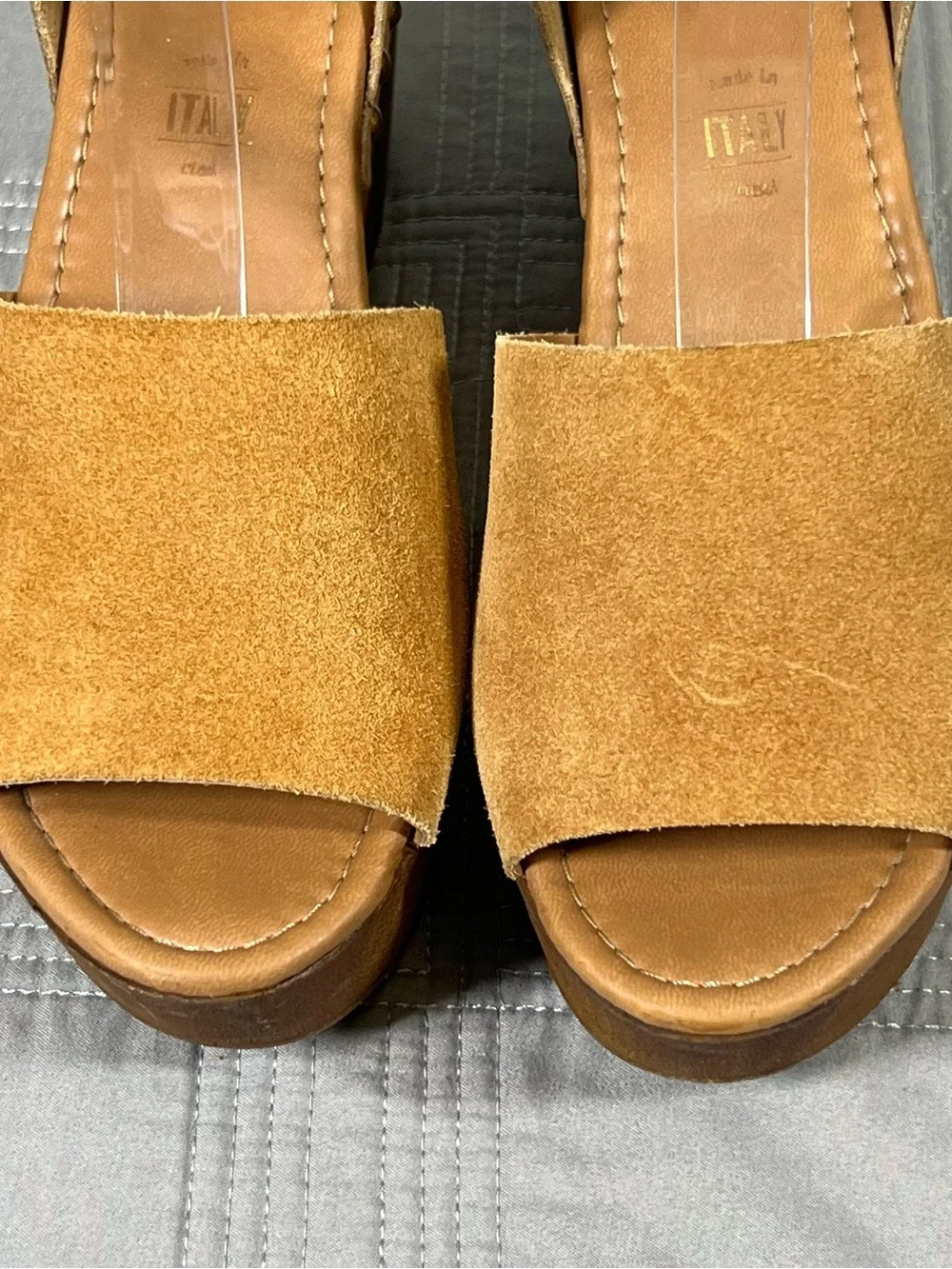 Seychelles Wedge Sandals Shoe Size 8.5 Brown Suede Platform Strappy